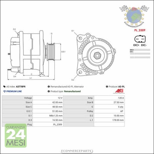 Alternatore per smart - (as),