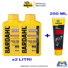 2 LITRI BARDAHL MTF 75W90 OLIO TRASMISSIONI CAMBIO MANUALE + 250 ML T&D ADDITIVE