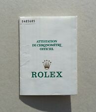 ROLEX Guarantee Warranty Paper Booklet Daytona 16520 16523 16528 serial S 485685