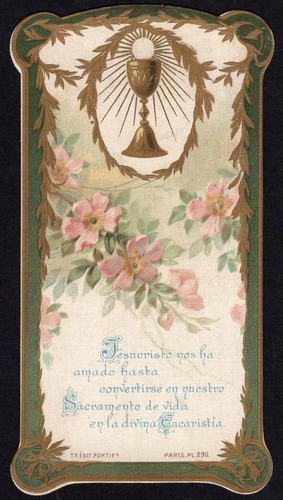 Santino antico prima comunione - santino,