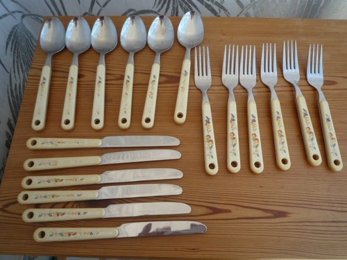 Set posate vintage floreali - set,