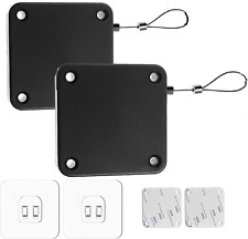 2 Chiudiporta Automatico Nero Autoadesivo Forza Trazione 1Kg per Porte Pesanti