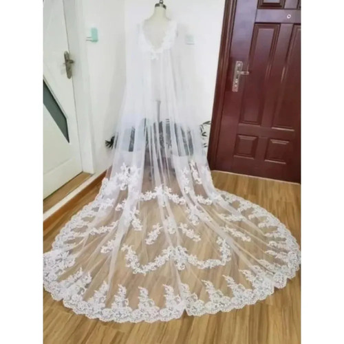 Mantello sposa lungo con - da,