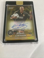 2023-24 Stadium Club Cromo UEFA Roberto Carlos Auto Arancione Prisma Rifrattore /50