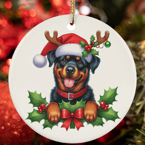 Renna divertente rottweiler - renna,