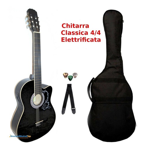 Chitarra classica nera 4 - nera, 4/4