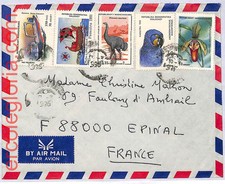 ai3460 - MADAGASCAR - Storia Postale - COPERTINA POSTA AEREA - Barche ORCHIDS uccellini 1995