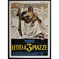 M226 MANIFESTO 2F TOTO' LETTO A TRE PIAZZE STENO DE FILIPPO GRAY SYMEONI RUSSIA