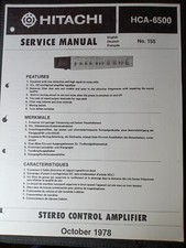 Hitachi HCA-6500 Service