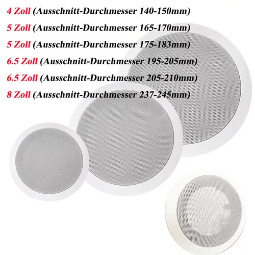 4/5/6.5/8 pollici bianco