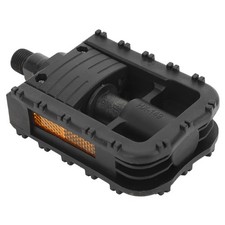 (Nero)Pedali Bici Mountain Bike Pieghevole Vintage Nylon Antiscivolo Piedino Bicicletta AS