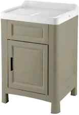 Mobile Lavatoio Top in Resina con Asse per Lavare Artù Tortora 60x 51x89