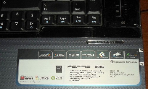 Acer aspire 8530g riparare - da,