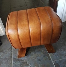 Poggiapiedi in pelle vera