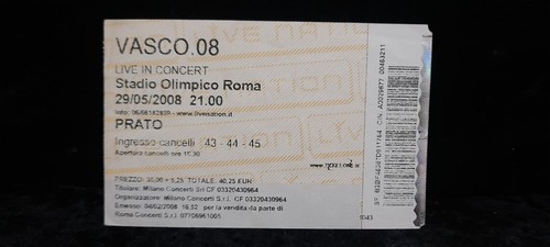 Vasco rossi biglietto - ,