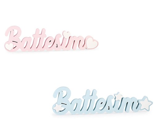 Scritta battesimo legno - battesimo,