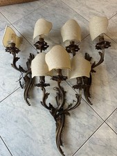 Applique da parete Antiquariato antico 3 pezzi Ferro Battuto -  Vintage anni 40