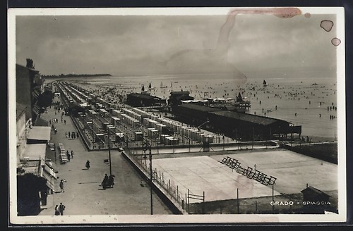 Cartolina grado spiaggia - grado,,