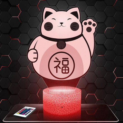 Lampada 3d gatto - -,