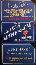Schede Telefoniche Nr. 3 G "Napoli mania" Tir. Bassa.