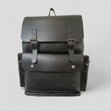 Zaino pelle unisex nero - in,