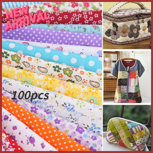 100 pezzi tessuto cotone - pezzi,