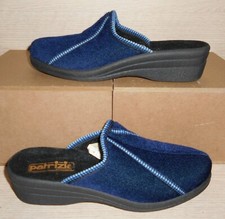 PANTOFOLE CIABATTE BABBUCCE CAMERA DONNA TAGLIA 40 BLU SCURO FELTRO ANTISCIVOLO