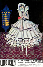 Nino Nanni -LINOLEUM-Il pavimento moderno-Moda Ballerina-Milano-Pubblicità 1925