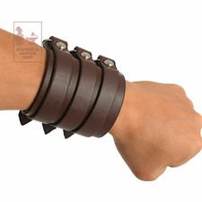 Costume Halloween Medioevo Vintage Pelle Protezione Braccia Larp Cosplay...