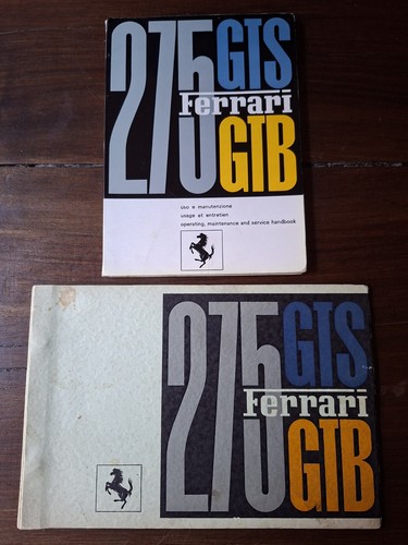Ferrari 275 gtb gts libretto - ferrari,