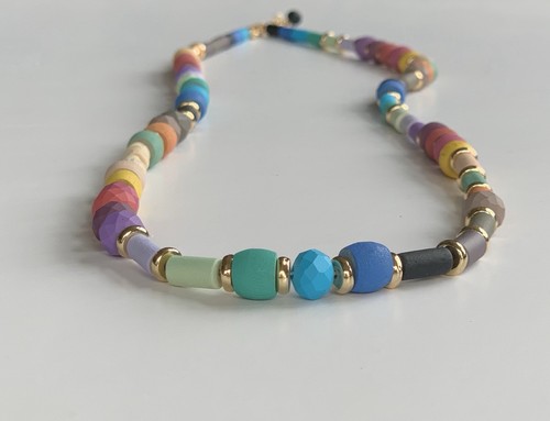 Collana perline lunghe - di,