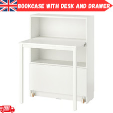 Libreria IKEA BILLY con scrivania estraibile e cassetto 80x106 cm bianca portaoggetti NUOVA