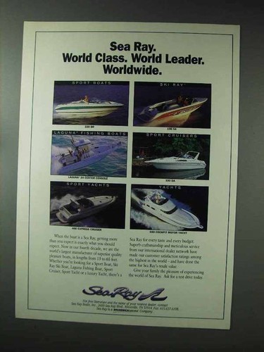 Pubblicità barca sea ray 1993 - barca,