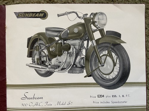 Brochure moto sunbeam - brochure,