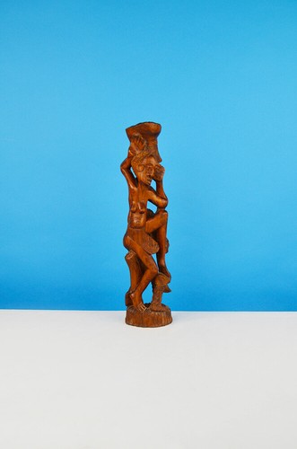 Scultura africana coppia - scultura, di