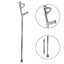 Stampella Canadese Bastone Alluminio Altezza Regolabile Leggera Ortopedia linq