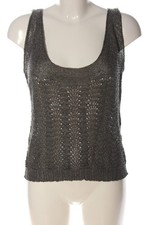 OLIVIA HOPS Top a uncinetto Donna Top Taglia IT 40 grigio chiaro stile casual