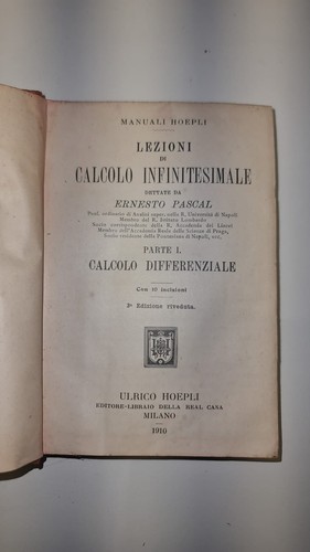 Manuali hoepli lezioni di - -,