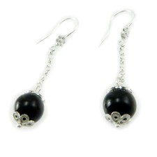 Orecchini su coccu argento kokos sabegia artigianato sardo pendente onice 