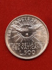 Citta Vaticano 500 Lire  1963 moneta argento Sede Vacante