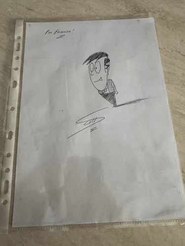 Disegno originale autografato