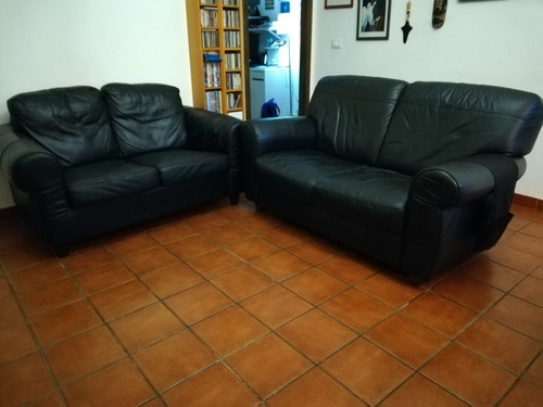 Coppia divani vera pelle in - coppia,