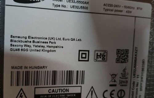 Samsung ue32j5500 ricambi - tv,