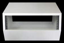 Rack/custodia/armadio in legno bianco 3u angolato 19" pollici per studio/DJ/registrazione