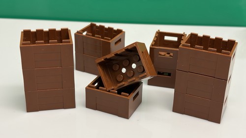 Lego box 3x4 marrone - box,