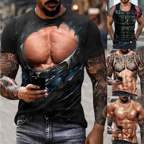 Shirt uomo stampa tatuaggio - t-shirt,