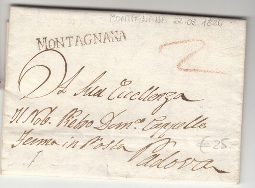 1824 veneto lettera ferma - lettera, in