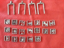 ciondoli argento segni zodiacali - lotto di 4 ciondoli e 19 segni zodiacali vari