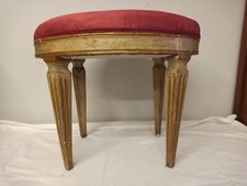 Sgabello laccato Luigi XVI. Larghezza 54 cm,  H 44 cm Profonda 44 cm