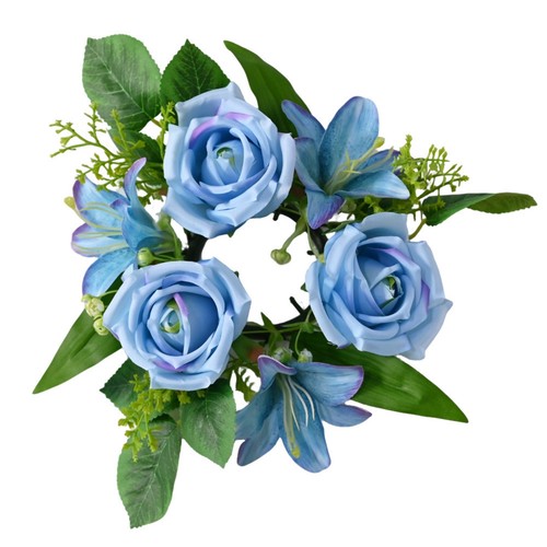 Ghirlanda con rose gigli - e,